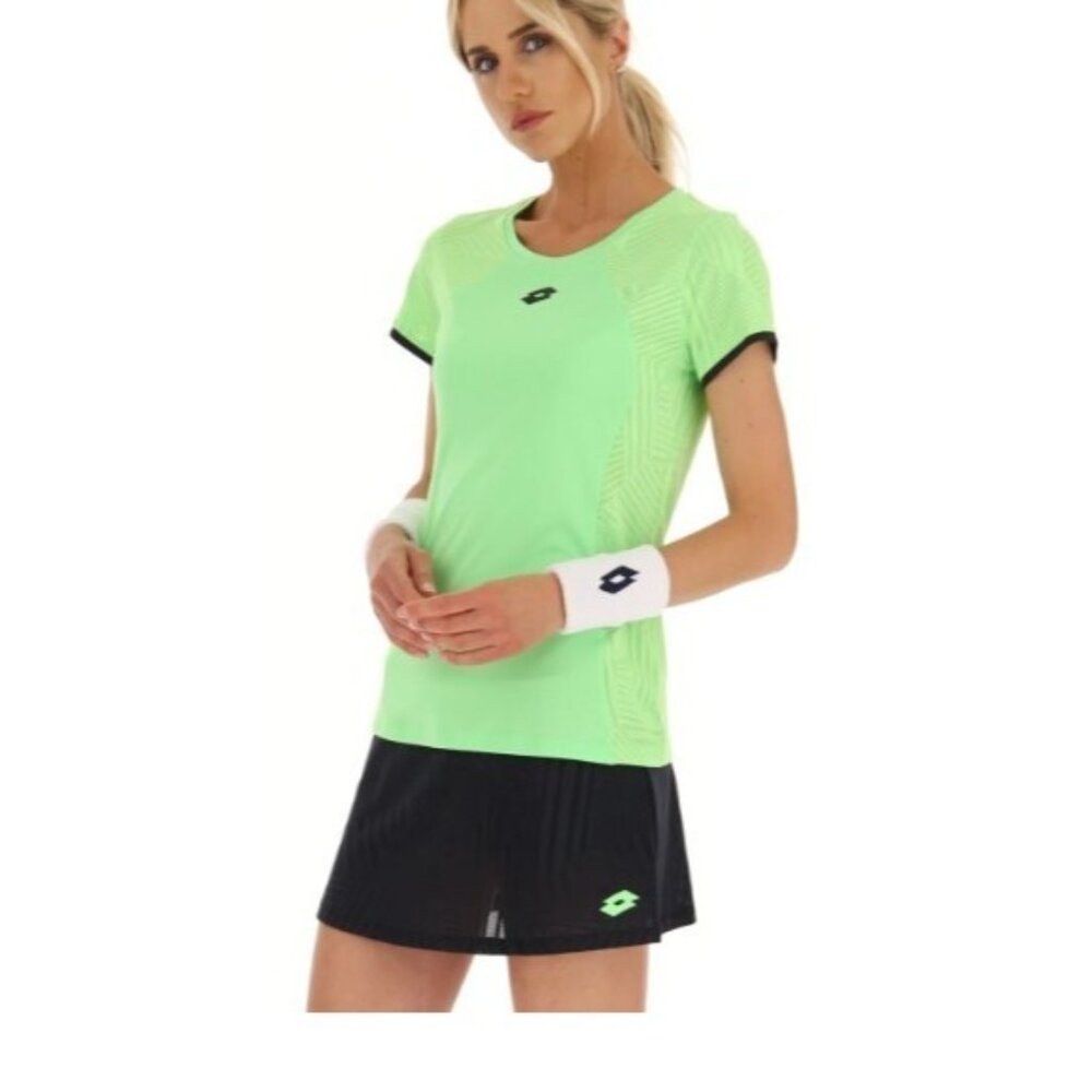 NWT Women's LARGE Pickleball Shirt Green Superrapida Tee NEON